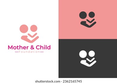 Mother and Child Foundation Logo, Mother Charity Organization Logo Design