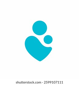 mother and child icon in flat style. mother and child love logo. Baby and mom icon.