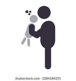 Mother child icon, is a vector illustration, very simple and minimalistic. With this Mother child icon you can use it for various needs. Whether for promotional needs or visual design purposes