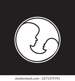mother child logo icon design vector image