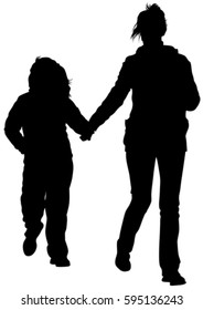 Madre e hijo con antecedentes blancos