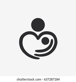 Mother and child. Vector icon