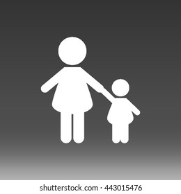 Mother With Child Vector Icon Illustration