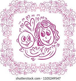 Mother and child. Vector illustration