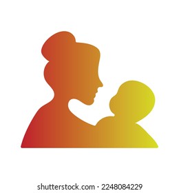 Mother and child vector illustration.