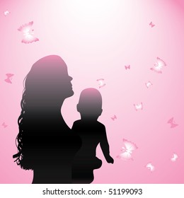 Mother and child. Vector illustration