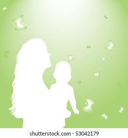 Mother and child. Vector illustration