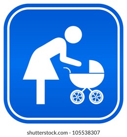 Mother and child vector sign