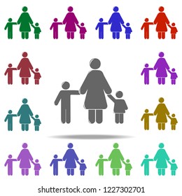 mother with children icon. Elements of Children in multi color style icons. Simple icon for websites, web design, mobile app, info graphics