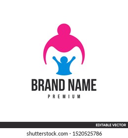 mother and children logo simple