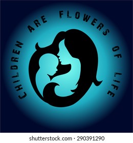 Mother and Child,vector illustration