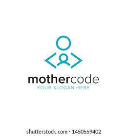 Mother Code Icon Logo Design