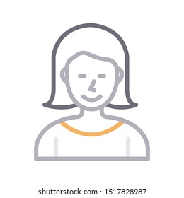 mother colour line vector icon