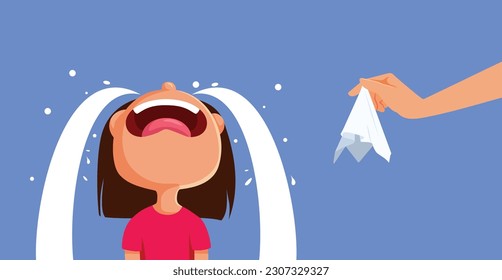 
Mother Comforting Unhappy Toddler Crying during Tantrum Vector illustration. Unhappy spoiled child feeling unhappy and stressed out 
