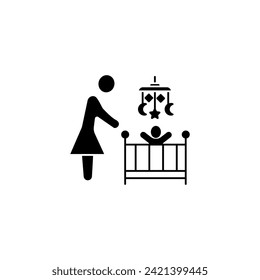icono de la línea de concepto madre. Ilustración de elemento simple. diseño de símbolos de contorno de concepto madre.
