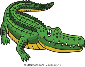 Mother Crocodile Cartoon Colored Clipart 