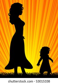 mother with daughter