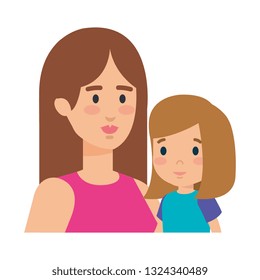 mother with daughter characters