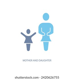 mother and daughter concept line icon. Simple element illustration. mother and daughter concept outline symbol design.