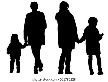 Mother and daughter on white background