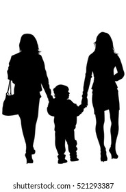 Mother and daughter on white background