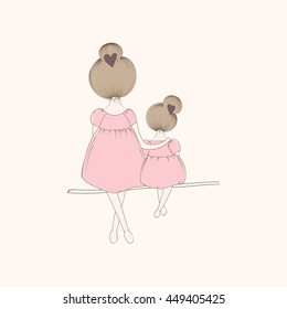 Mother Daughter Dress Stock Illustrations Images Vectors