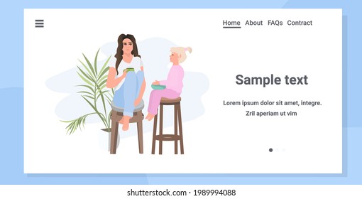 mother and daughter spending time together stay home coronavirus pandemic quarantine concept copy space full length horizontal