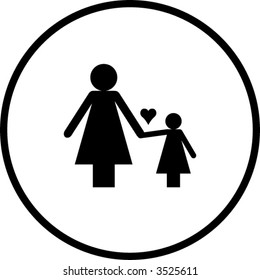 mother and daughter symbol