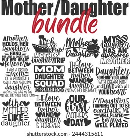 Mother Daughter Vector Designs Bundle