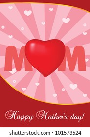 Mother day card in vector