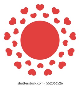 Mother day circle with hearts icon. Cartoon illustration of Mother day circle with hearts vector icon for web design