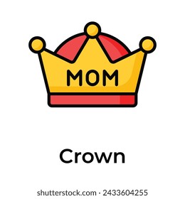 A mother day crown vector design, isolated on white background