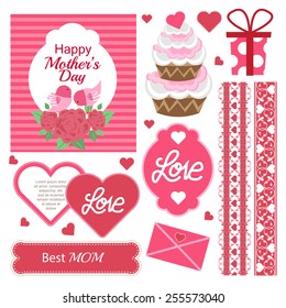 Mother' day Design set vector