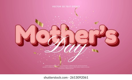 Mother day editable vector text effect