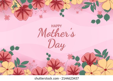 Mother Day flat background flower