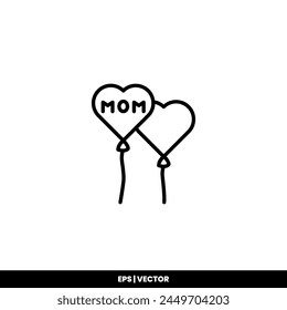Mother day icon vector illustration logo template for many purpose. Isolated on white background.