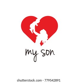 mother day logo vector flat template