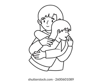 Mother Day Outline Background Illustration