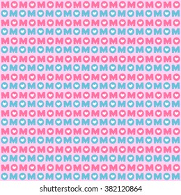 Mother day pattern.Greeting card design for Mother's Day.Vector royalty free stock illustration for greeting card, ad, promotion, poster, flier, blog, article, social media, marketing