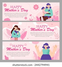 Mother Day in Pink background