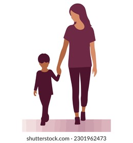 Mother day postcard vector isolated on white