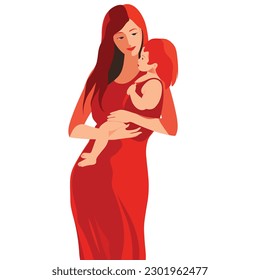 Mother day postcard vector isolated on white