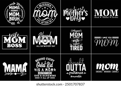 Mother Day Quotes T Shirt Design Bundle