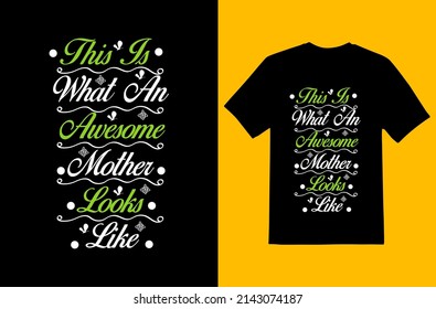 Mother Day T shirt Design Template