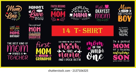 Mother Day T-Shirt Design Bundle