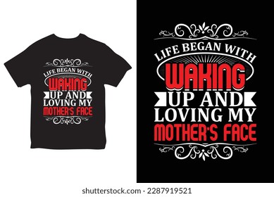 Mother Day t-shirt and poster vector design template. Mom t-shirt print. Gift for mother's day.