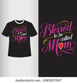 Mother day typography t shirt illustration .