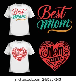 Mother day typography t shirt illustration .