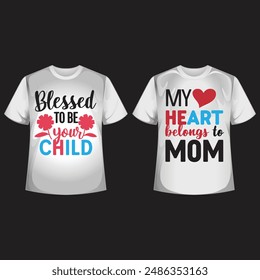 Mother day typography t shirt illustration .