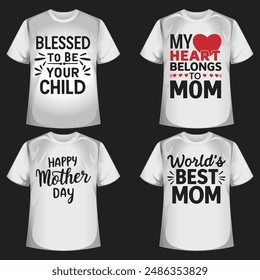 Mother day typography t shirt illustration .